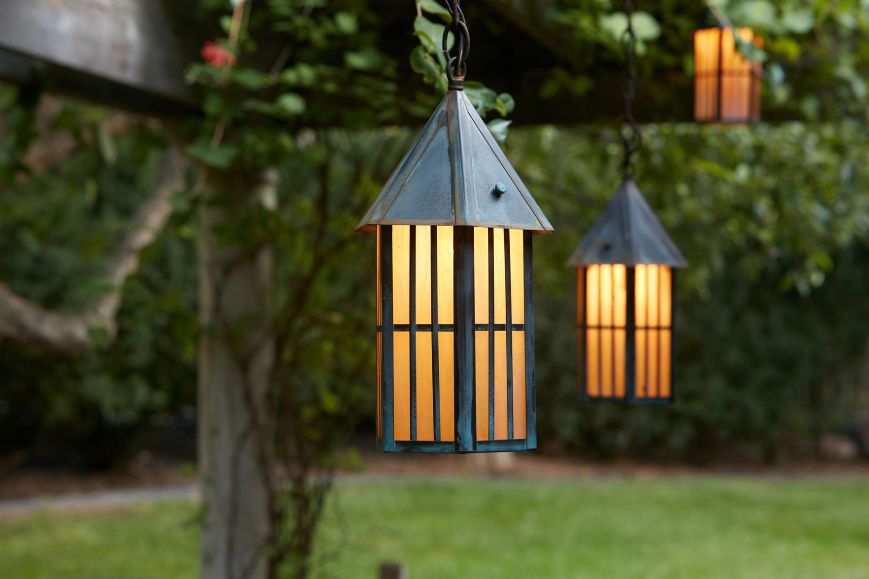 Warm garden lighting
